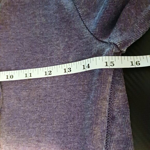 NEW Chaser Ribbed Hooded Pullover Top Faded Purple Hoodie Size M - Picture 8 of 10